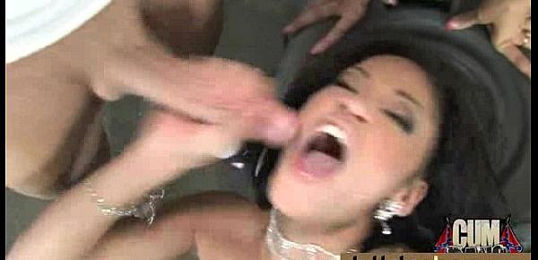  Ebony gets fucked in all holes by a group of white dudes 18